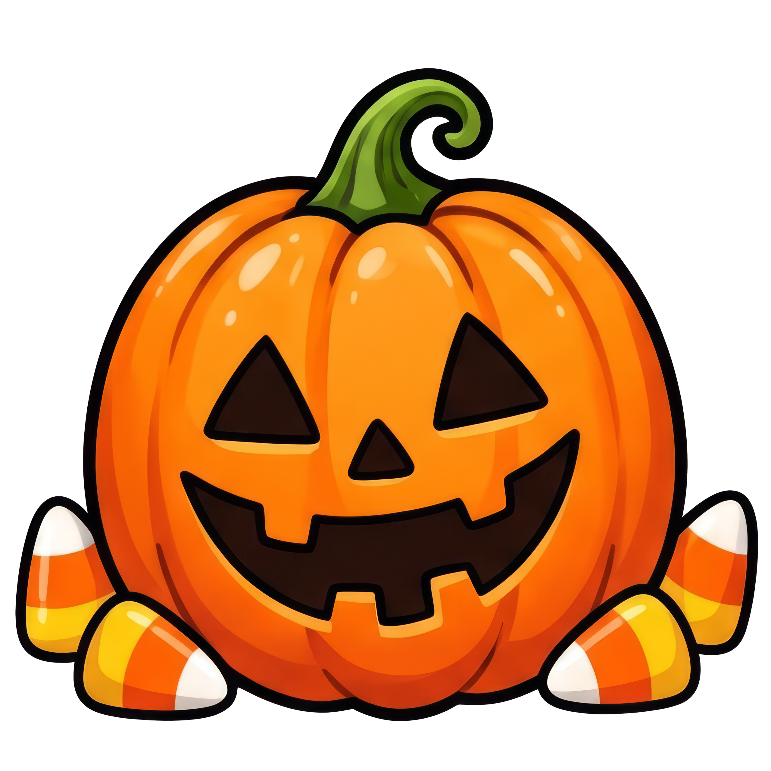 Halloween Jack-0-Lantern and candy Halloween Jack-0-Lantern and candy
